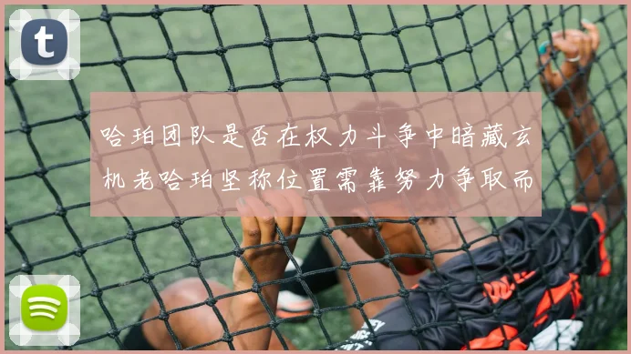 哈珀团队是否在权力斗争中暗藏玄机老哈珀坚称位置需靠努力争取而非索要
